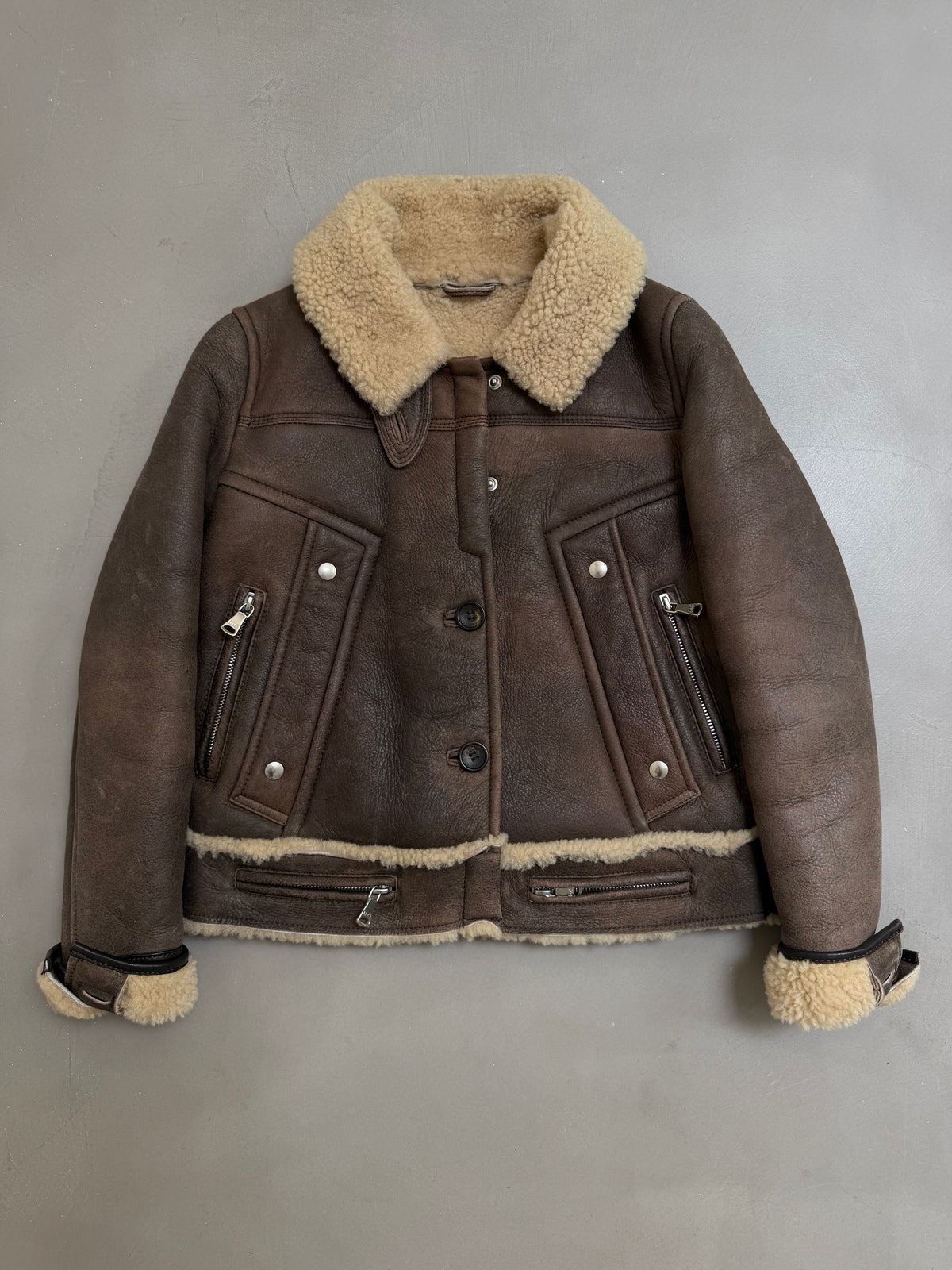 Dolce & Gabbana AW03 Flight Aviator B-3 Shearling Jacket - XS