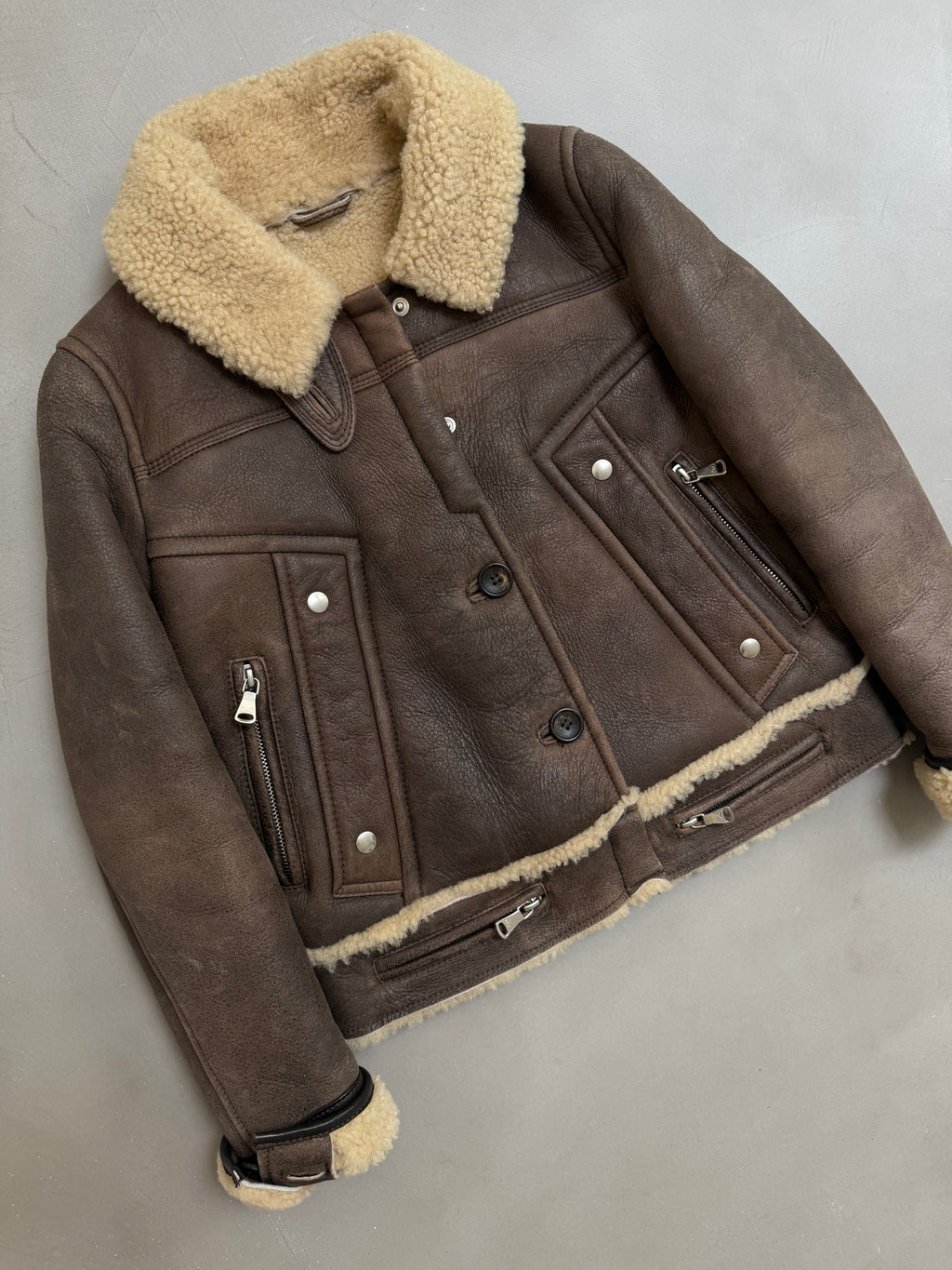 Dolce & Gabbana AW03 Flight Aviator B-3 Shearling Jacket - XS
