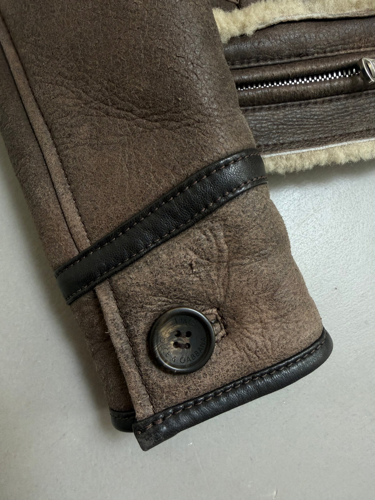 Dolce & Gabbana AW03 Flight Aviator B-3 Shearling Jacket - XS