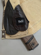 Dolce & Gabbana AW03 Flight Aviator B-3 Shearling Jacket - XS