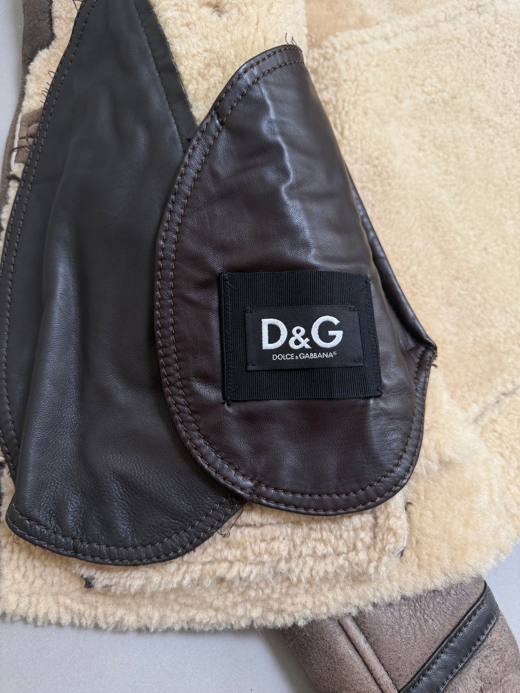 Dolce & Gabbana AW03 Flight Aviator B-3 Shearling Jacket - XS