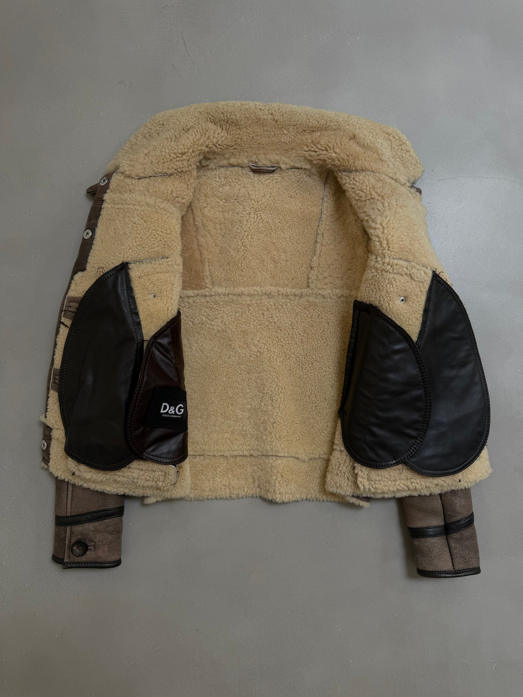 Dolce & Gabbana AW03 Flight Aviator B-3 Shearling Jacket - XS
