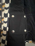 Prada AW14 Geometric Double Breasted Jacket With Shearling Collar - XS