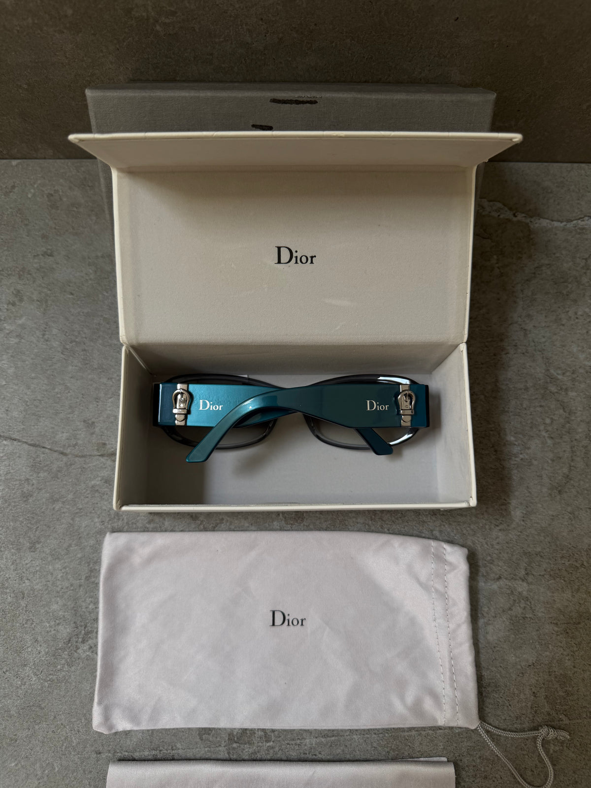 Christian Dior 'Dior Made 2' Blue Buckle Sunglasses