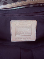 Coach Signature Jacquard Leather Satchel Bag