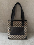 Gucci GG Monogram 1998 Canvas Leather Pocket Shoulder Bag