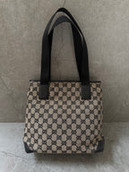 Gucci GG Monogram 1998 Canvas Leather Pocket Shoulder Bag