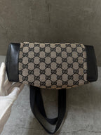 Gucci GG Monogram 1998 Canvas Leather Pocket Shoulder Bag