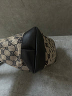 Gucci GG Monogram 1998 Canvas Leather Pocket Shoulder Bag