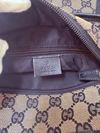 Gucci GG Monogram 1998 Canvas Leather Pocket Shoulder Bag