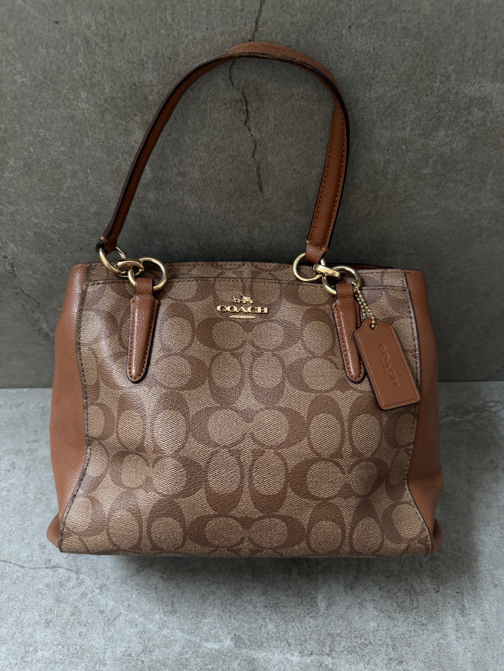 Coach Surrey Carryall Saddle Leather Tote Bag