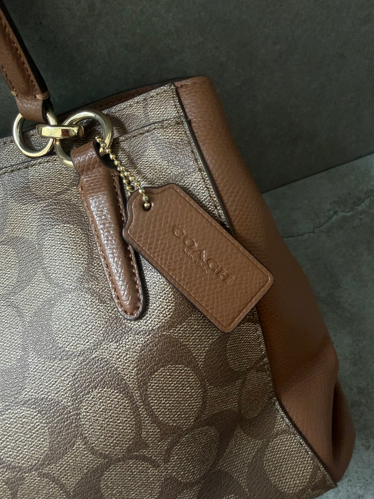Coach Surrey Carryall Saddle Leather Tote Bag
