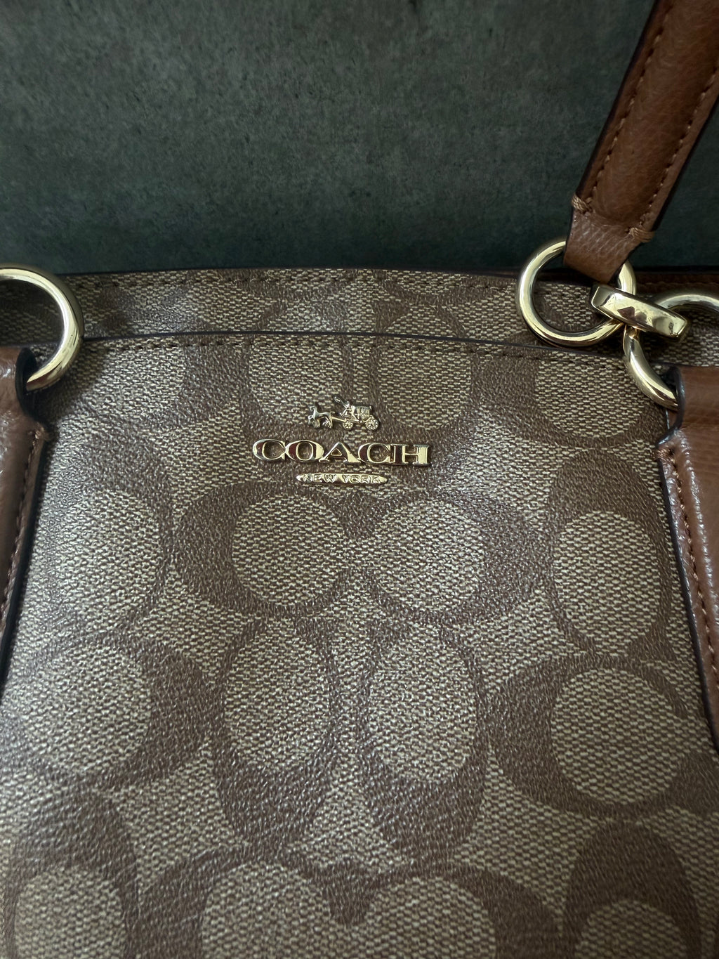 Coach Surrey Carryall Saddle Leather Tote Bag