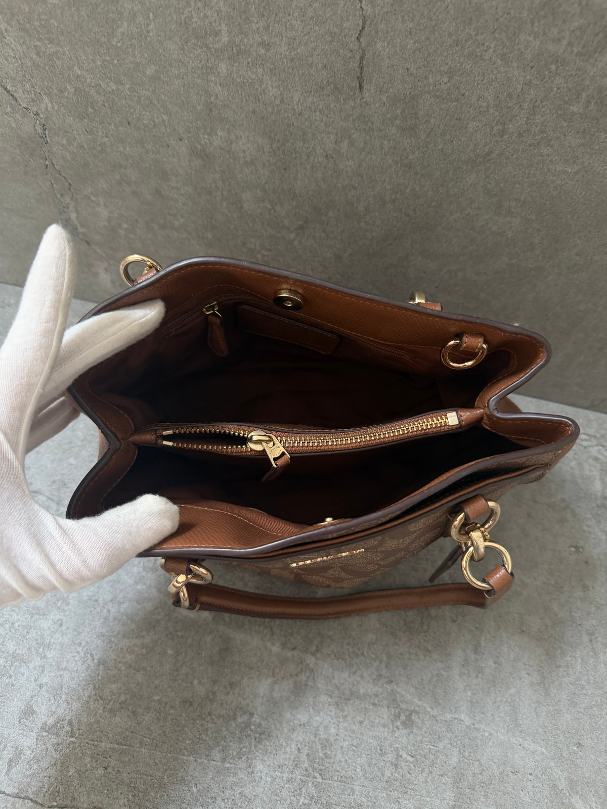 Coach Surrey Carryall Saddle Leather Tote Bag