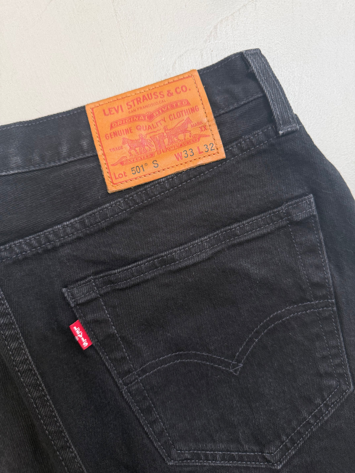 Levi's 501 S Jeans Washed Black - W32"