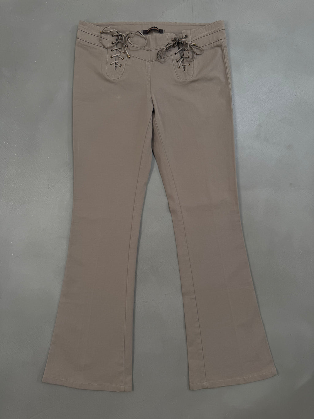 Roberto Cavalli Y2K Flared Bootcut Lace Up Trousers - W31"