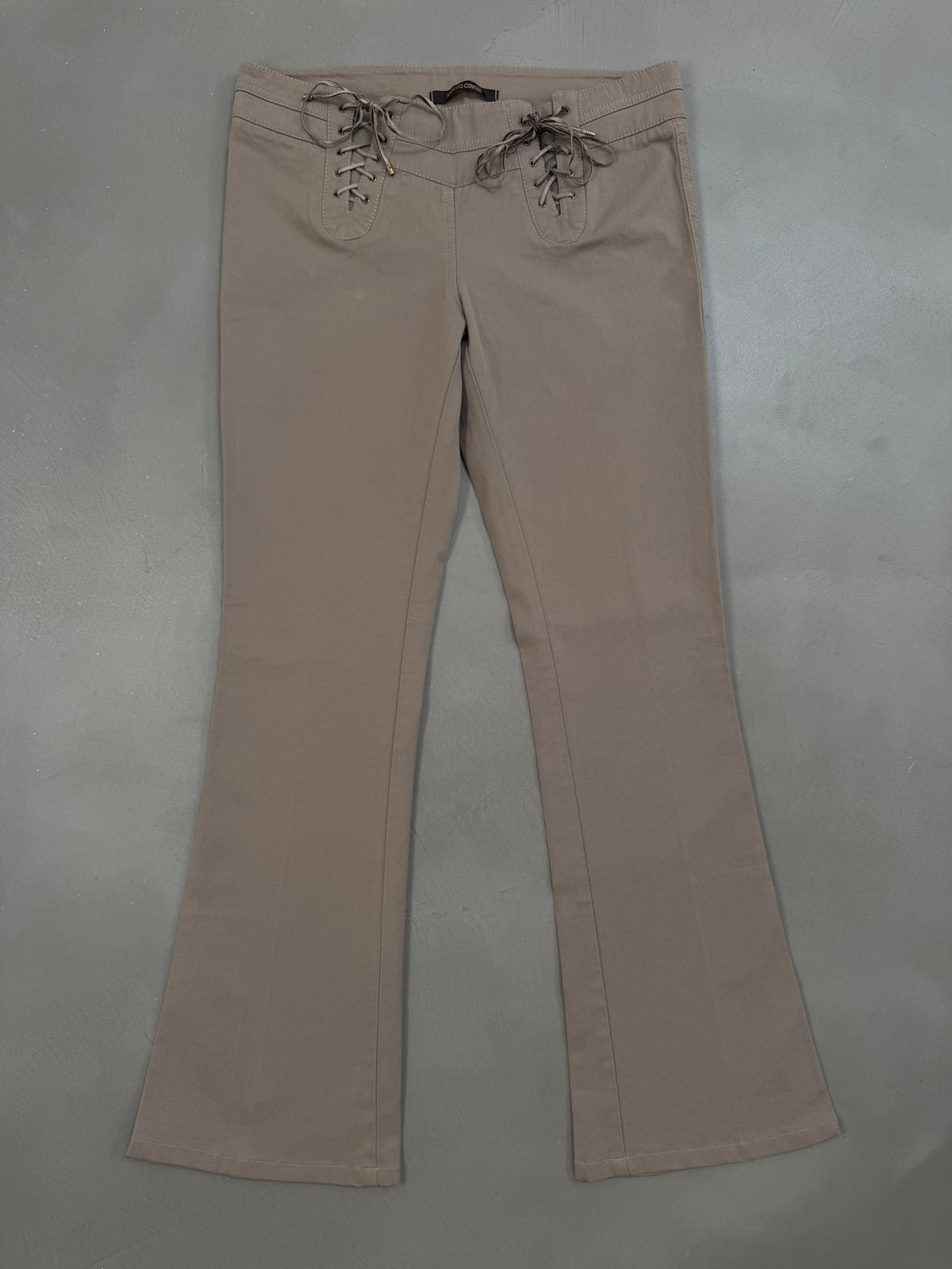 Roberto Cavalli Y2K Flared Bootcut Lace Up Trousers - W31"
