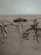 Roberto Cavalli Y2K Flared Bootcut Lace Up Trousers - W31"