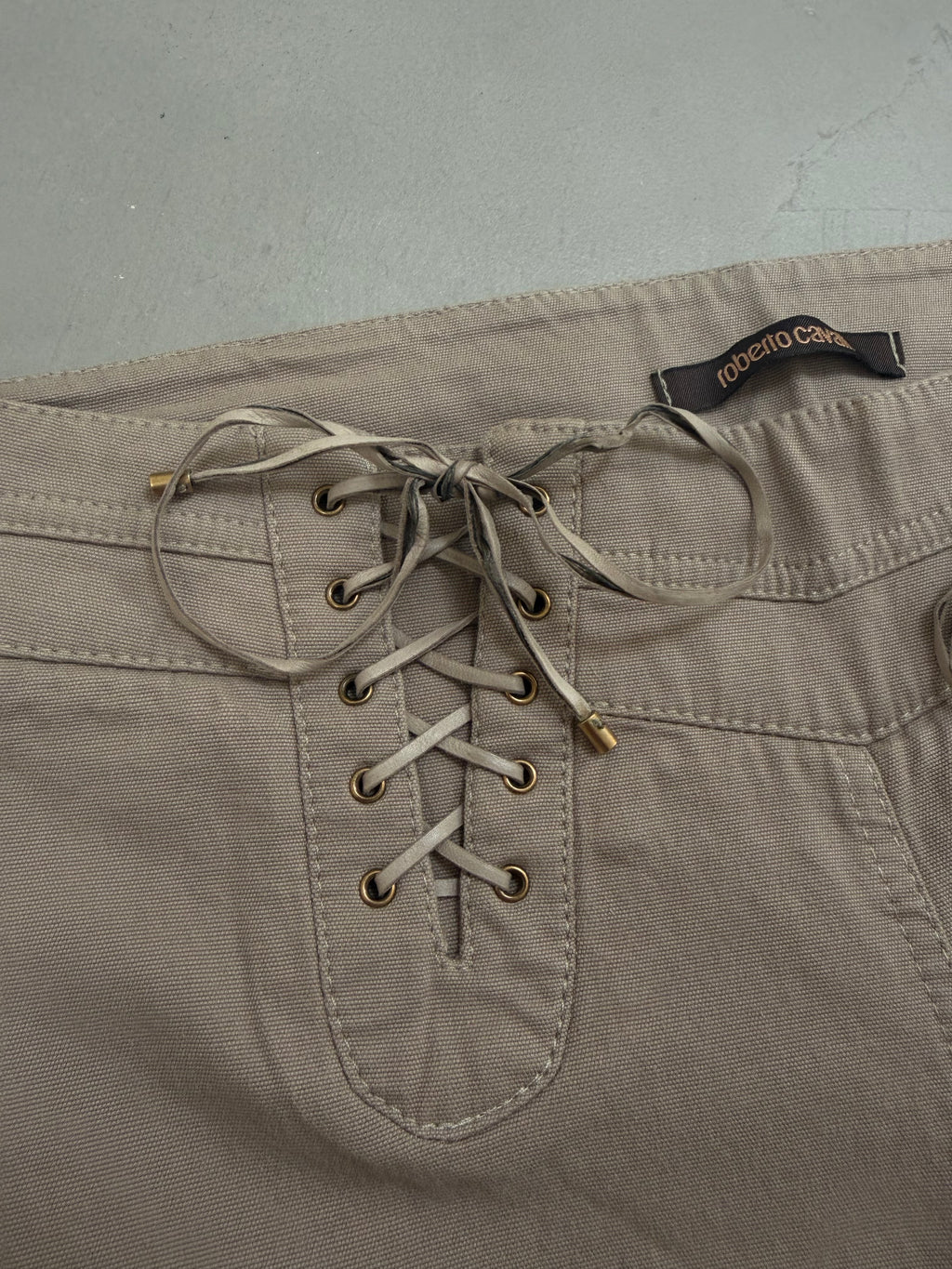 Roberto Cavalli Y2K Flared Bootcut Lace Up Trousers - W31"