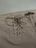 Roberto Cavalli Y2K Flared Bootcut Lace Up Trousers - W31"
