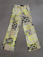 Just Cavalli Y2K Floral Graphic Flared Jeans - W24"
