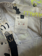 Just Cavalli Y2K Floral Graphic Flared Jeans - W24"