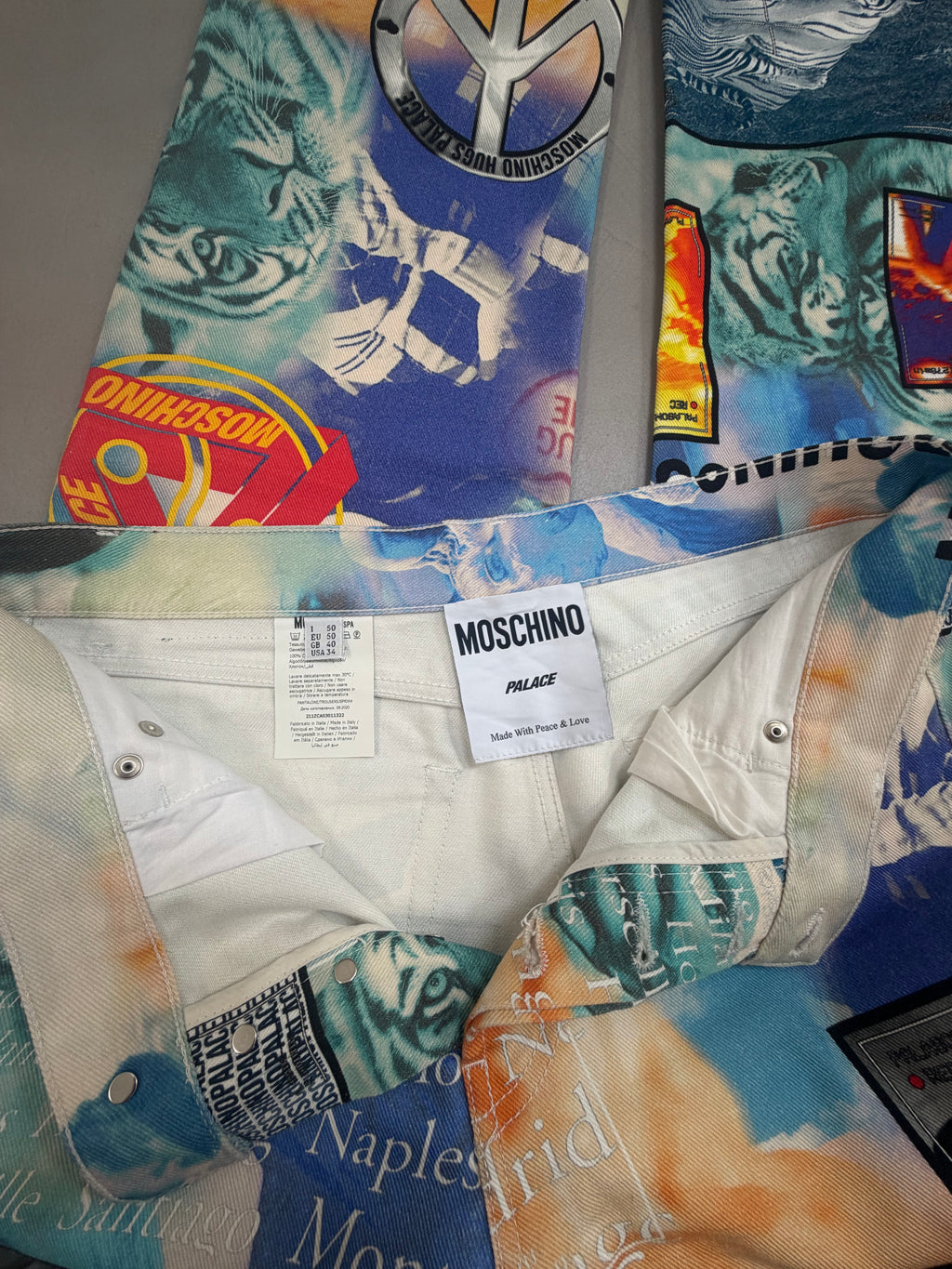 Palace x Moschino Denim Jeans Multi 1 FW20 - W34"