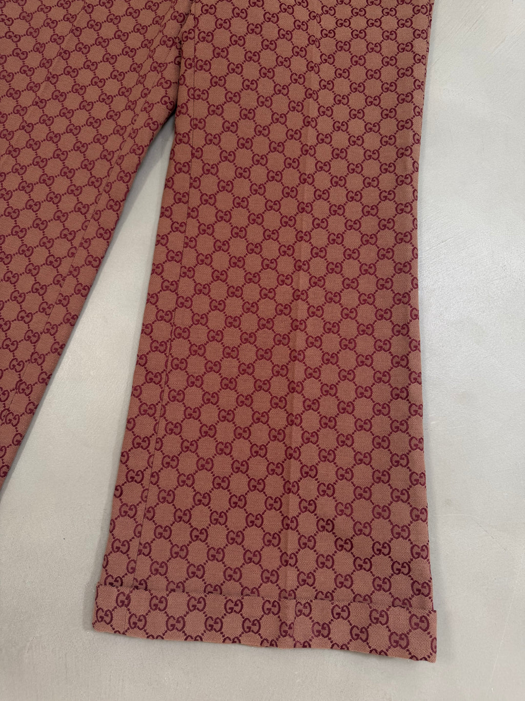 Gucci GG Jacquard Canvas Flared Trousers - W34"