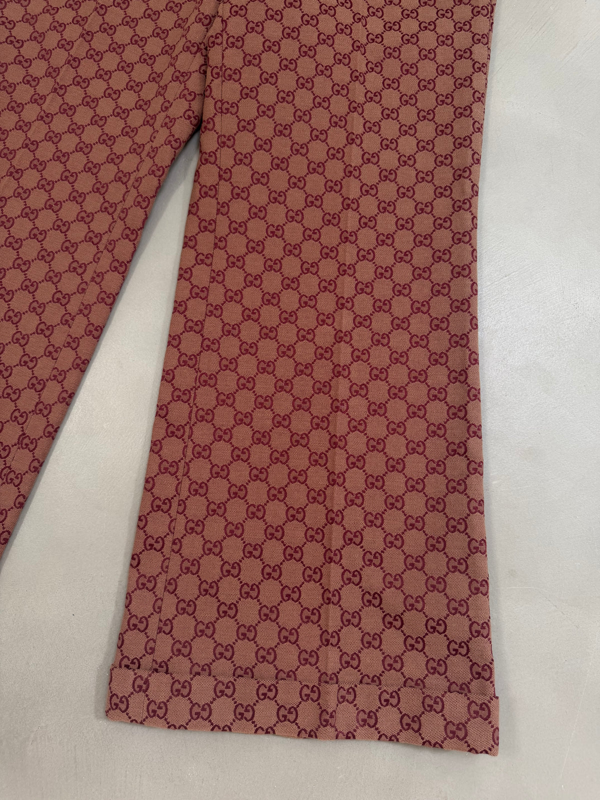 Gucci GG Jacquard Canvas Flared Trousers - W34"