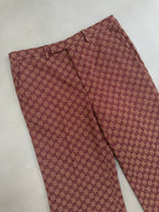 Gucci GG Jacquard Canvas Flared Trousers - W34"