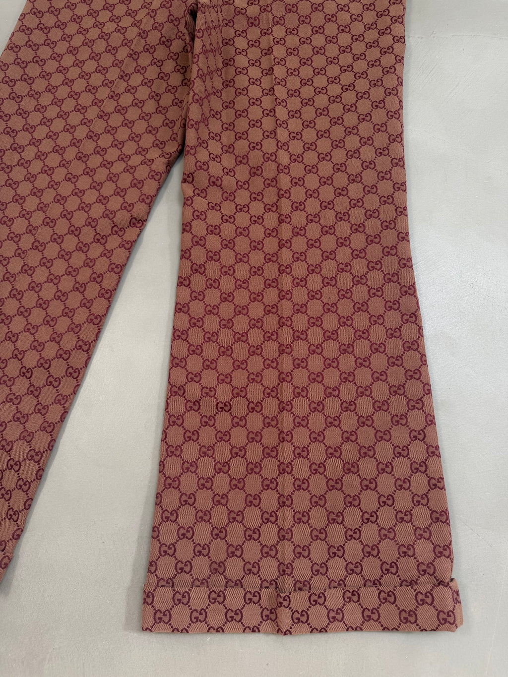 Gucci GG Jacquard Canvas Flared Trousers - W34"