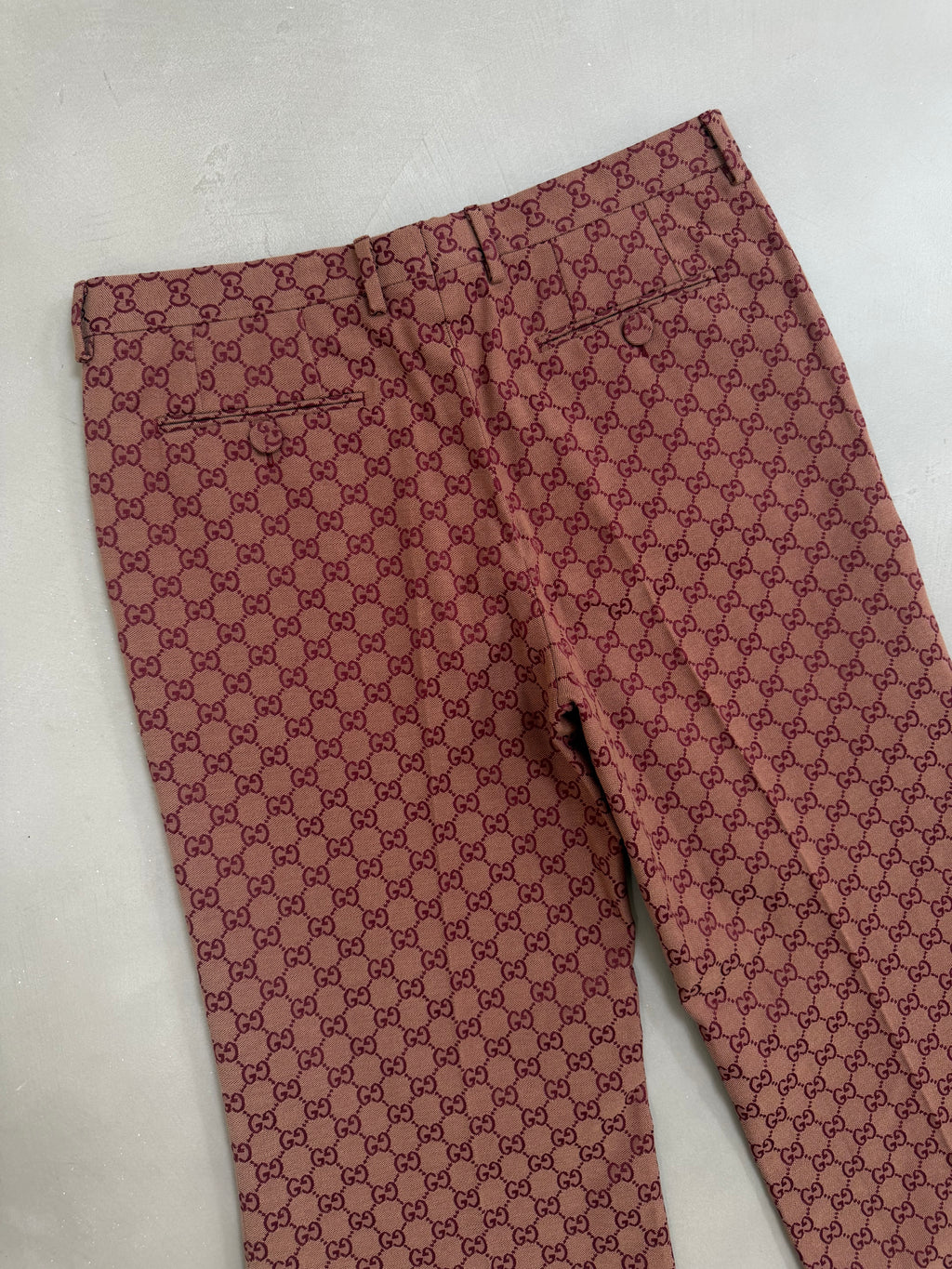 Gucci GG Jacquard Canvas Flared Trousers - W34"