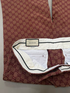 Gucci GG Jacquard Canvas Flared Trousers - W34"