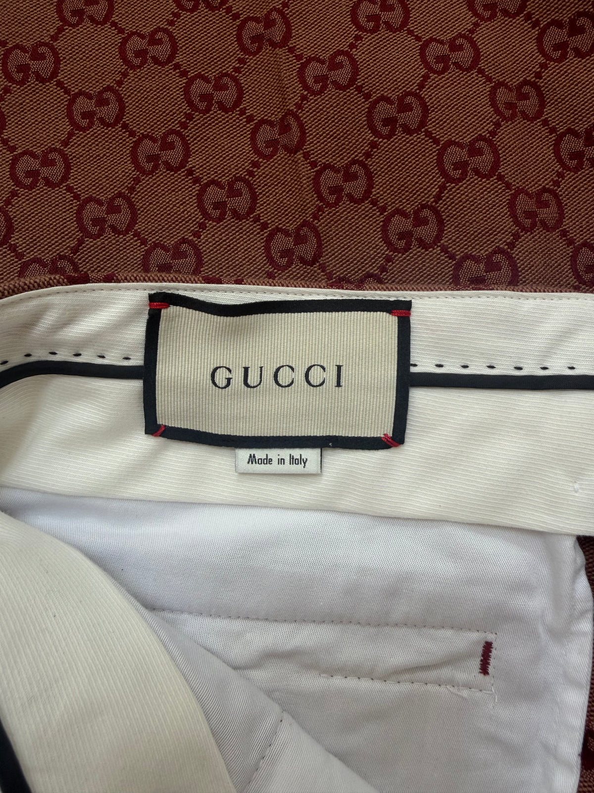 Gucci GG Jacquard Canvas Flared Trousers - W34"