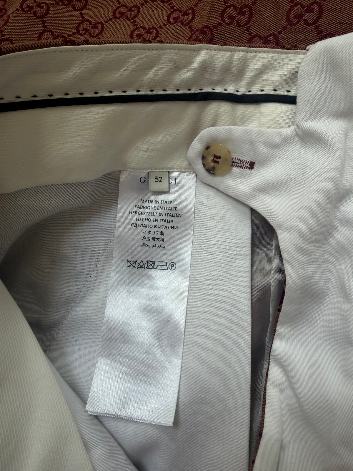 Gucci GG Jacquard Canvas Flared Trousers - W34"