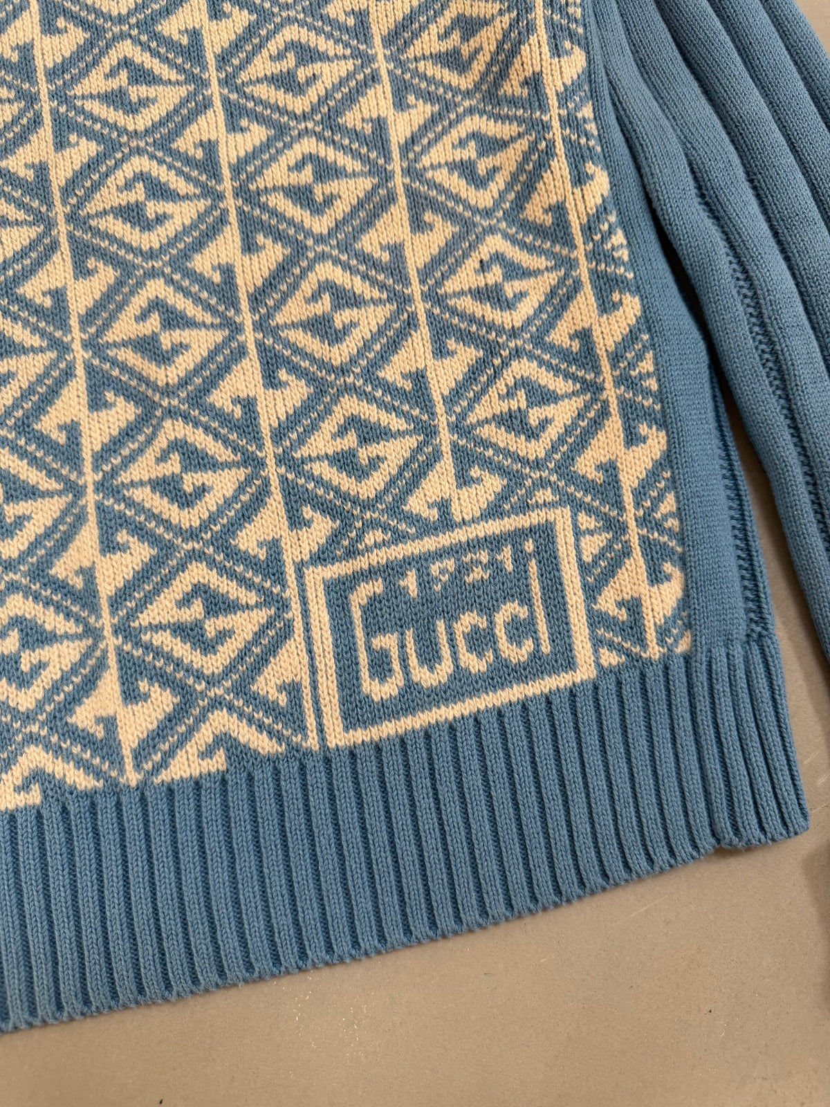 Gucci GG Geometric Jacquard Wool Knit Jumper - XS