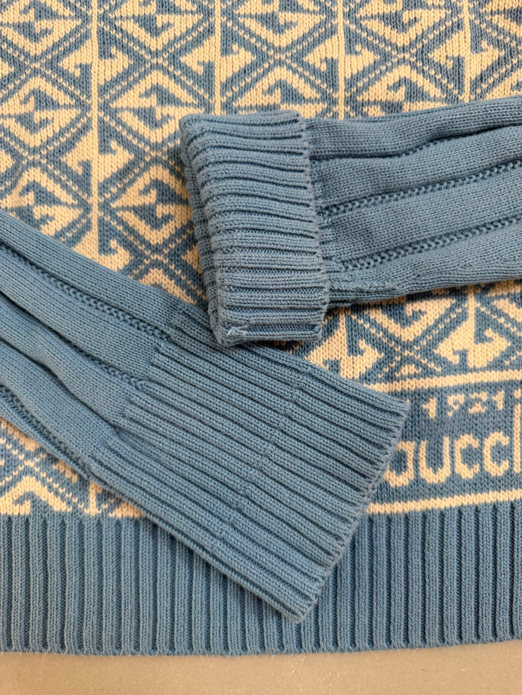 Gucci GG Geometric Jacquard Wool Knit Jumper - XS