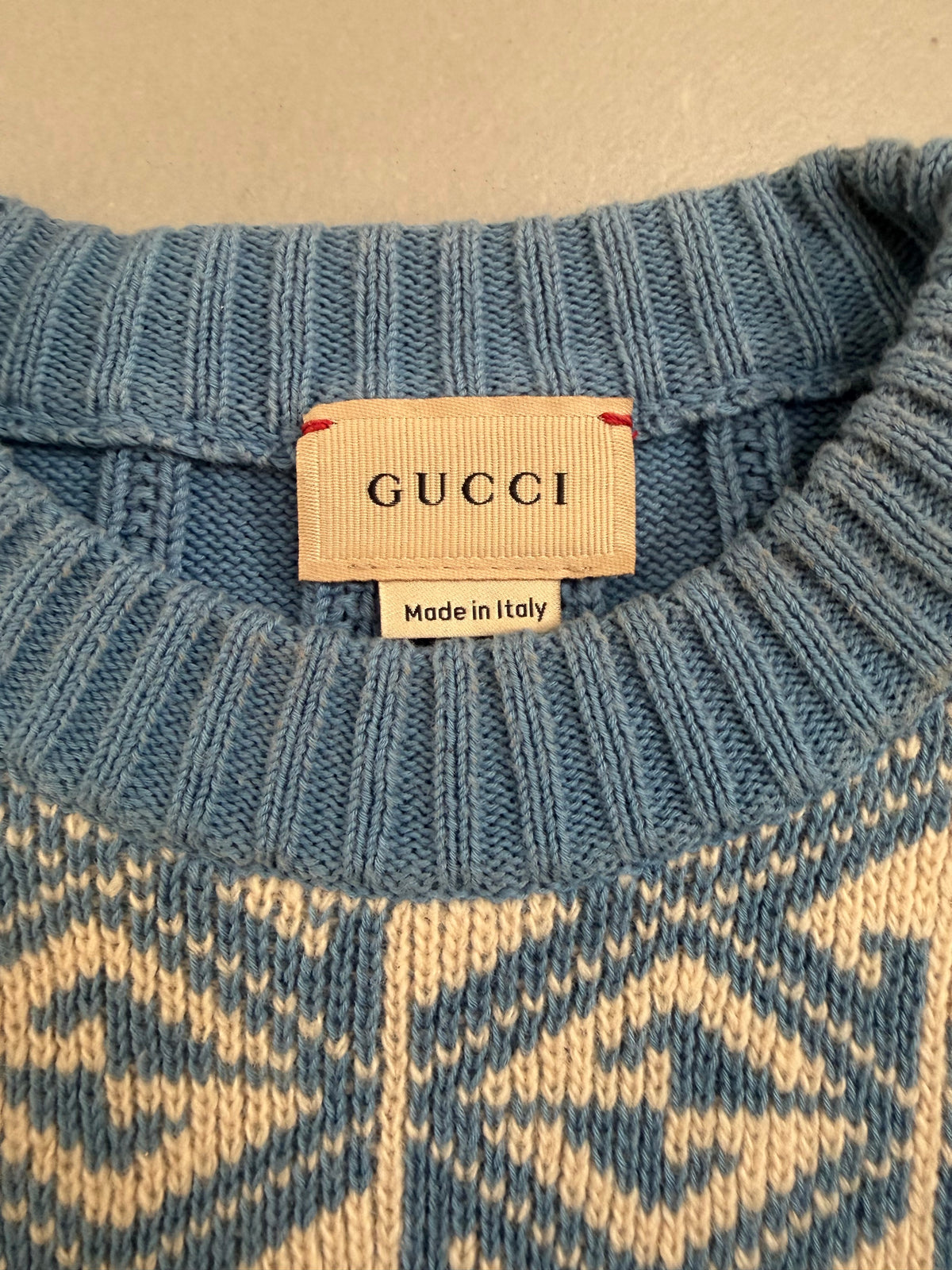 Gucci GG Geometric Jacquard Wool Knit Jumper - XS
