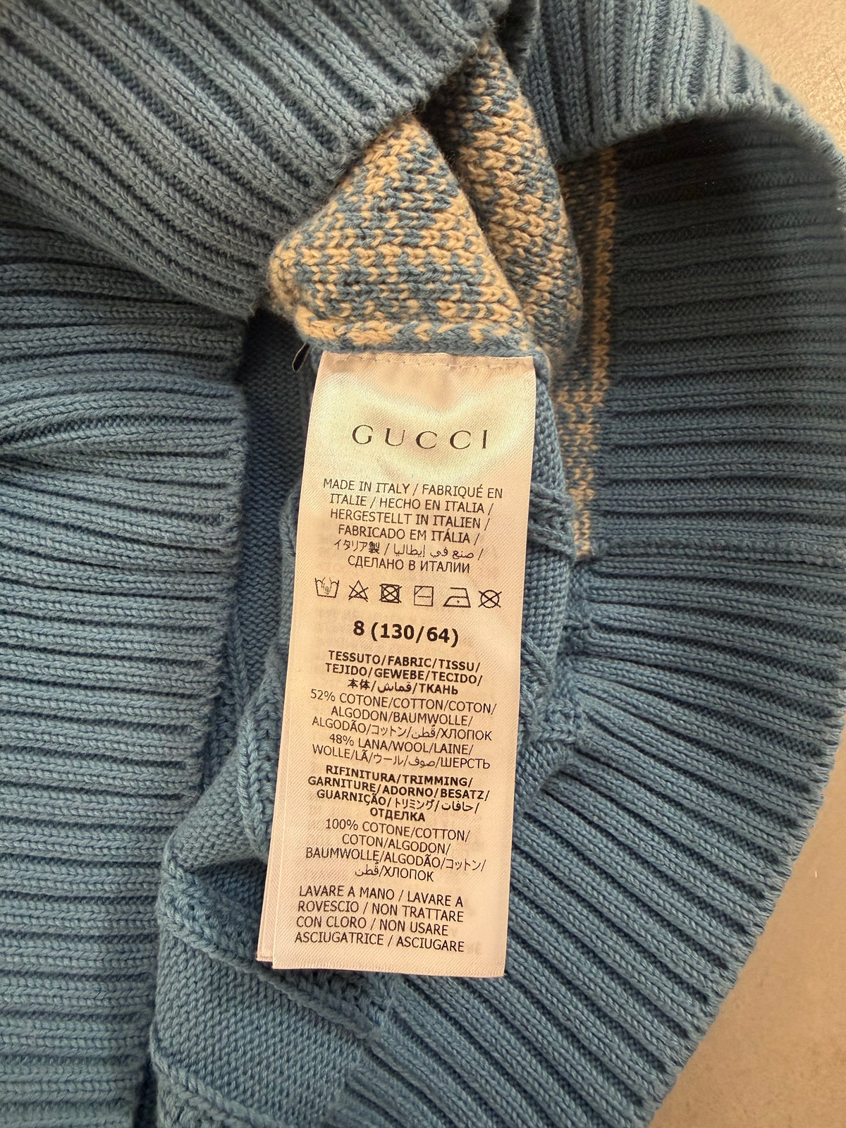 Gucci GG Geometric Jacquard Wool Knit Jumper - XS