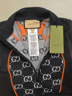 Gucci GG Monogram Long Sleeved Jersey Crop Top - S