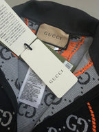 Gucci GG Monogram Long Sleeved Jersey Crop Top - S