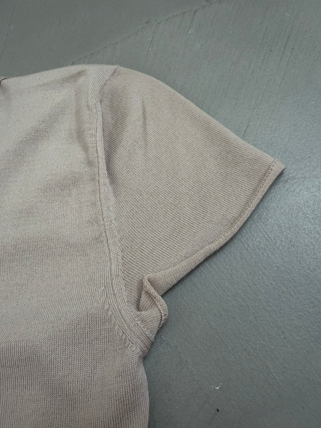 Gucci Tom Ford Metallic Wool Blend Gathered V-Neck Top - M