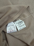 Gucci Tom Ford Metallic Wool Blend Gathered V-Neck Top - M