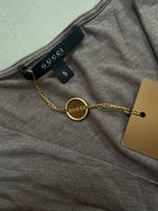 Gucci SS10 Pleated Cross Front V-Neck Top - S