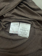 Gucci SS10 Pleated Cross Front V-Neck Top - S