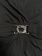 Just Cavalli Black Jersey Long Sleeve Wrap Dress - XS