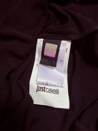 Just Cavalli Black Jersey Long Sleeve Wrap Dress - XS