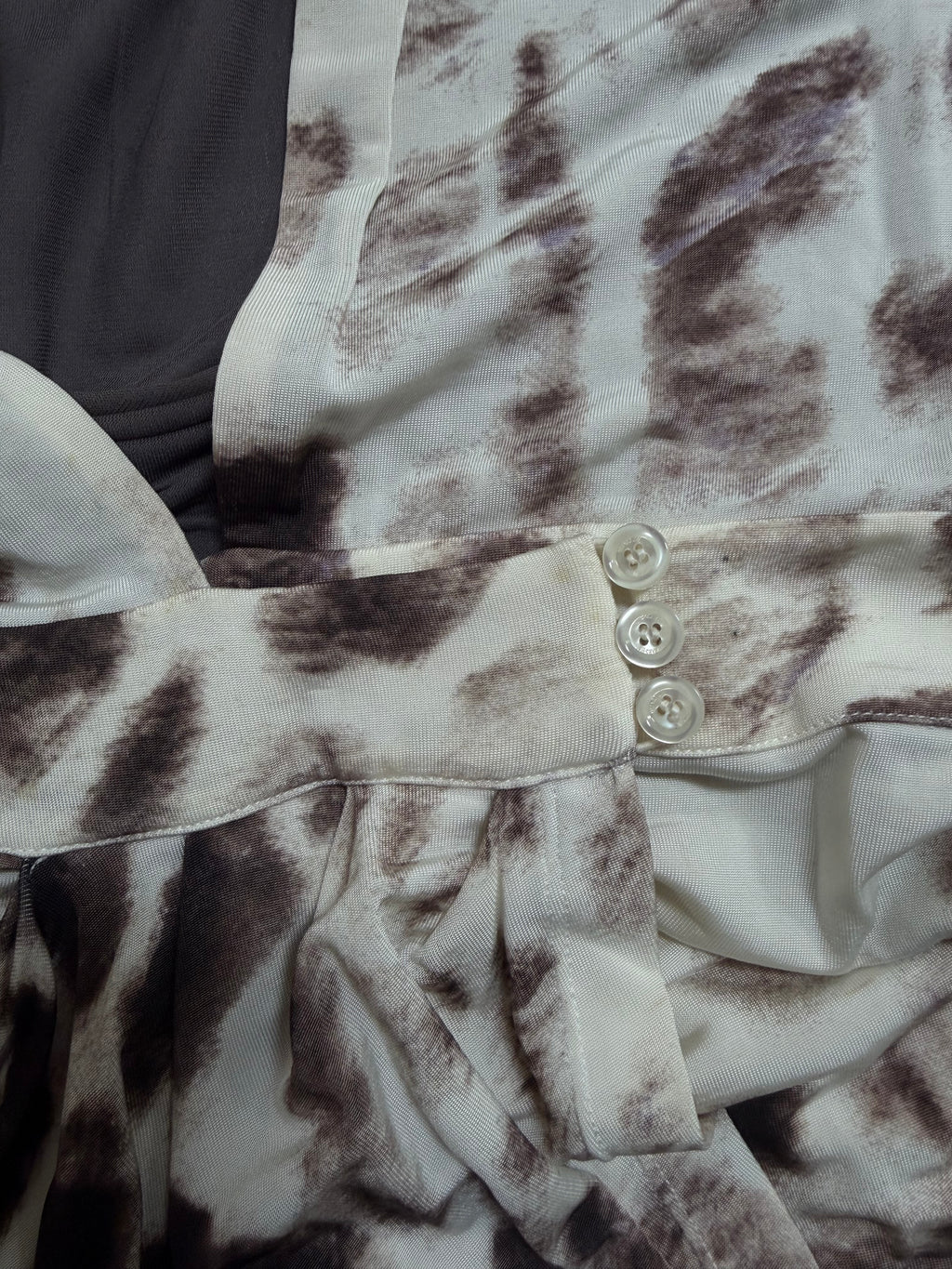 Just Cavalli Giraffe Animal Blot Print Midi Dress - S