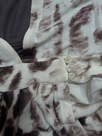 Just Cavalli Giraffe Animal Blot Print Midi Dress - S