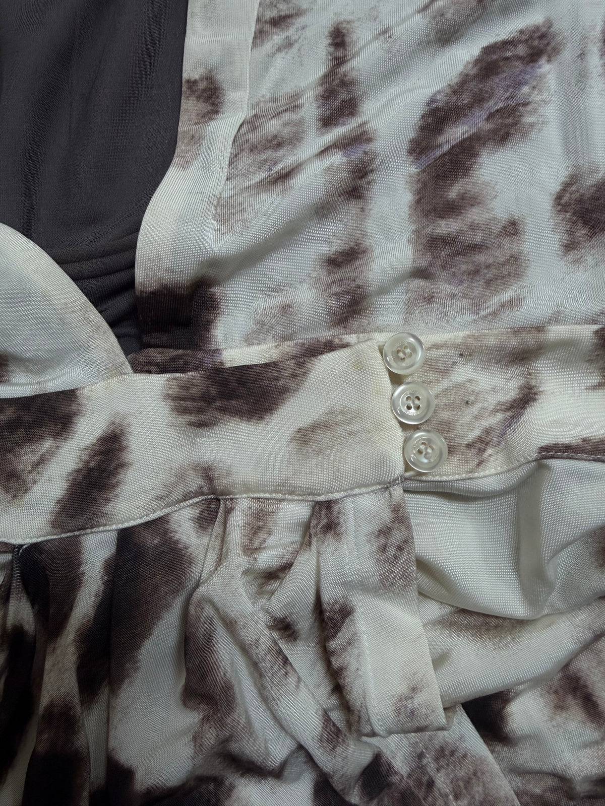 Just Cavalli Giraffe Animal Blot Print Midi Dress - S